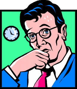 3377 - businessman clipart sweat time